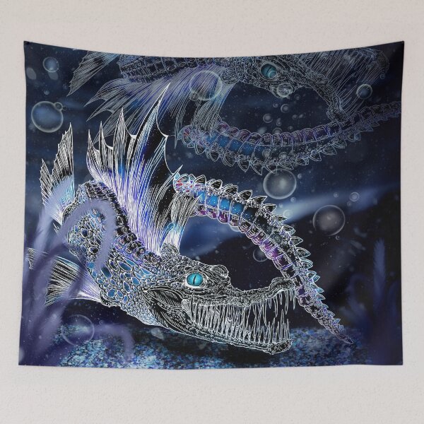 Item preview, Collection of Curious Creatures: Crocodile Icefish black designed and sold by iduzarts.