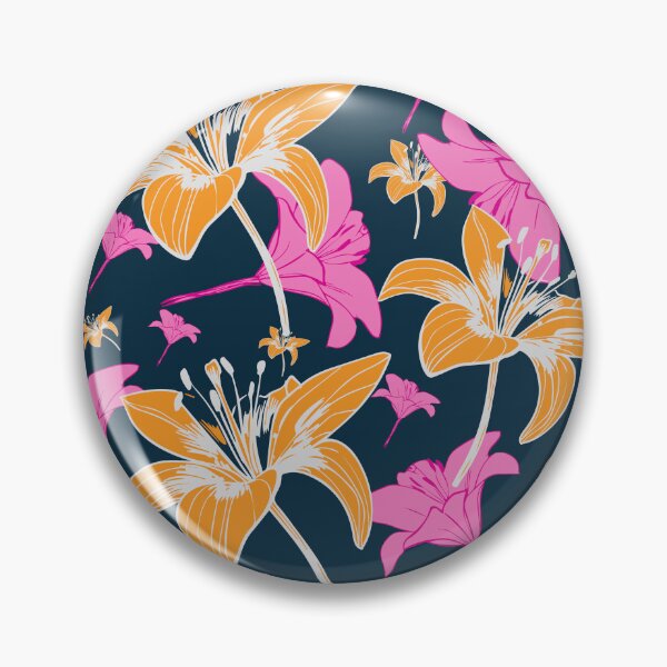 Artikelvorschau, Rosa und orange Lilienmuster entworfen und verkauft von Clothingspot.