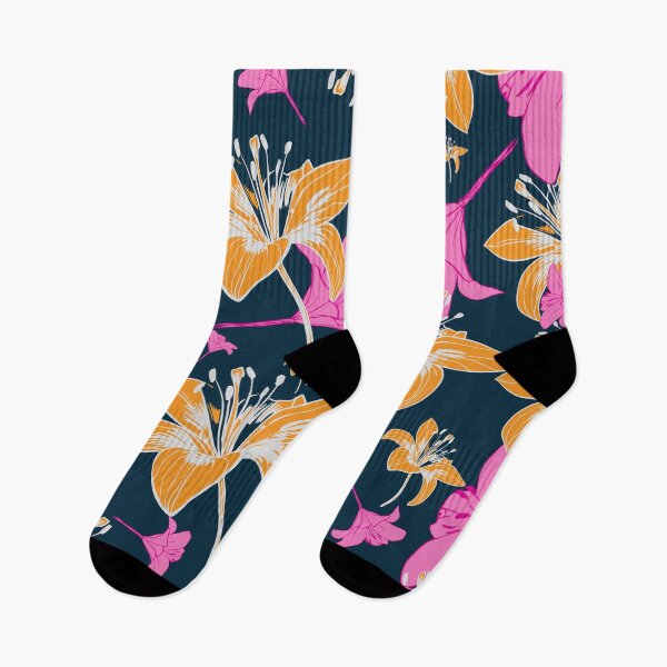 Item preview, Pink and Orange lily Pattern  designed and sold by Clothingspot.
