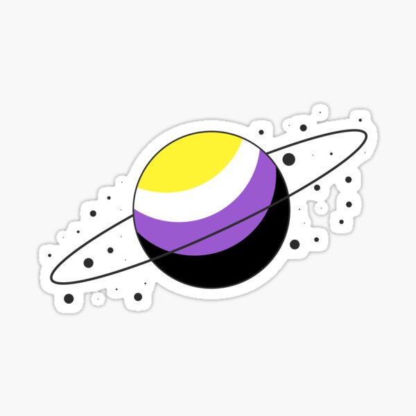 Item preview, Nonbinary Pride Planet designed and sold by SavaMari.