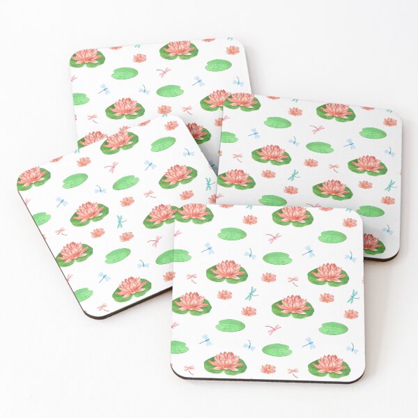 Item preview, Lotuses and dragonflies. Summer. Flowers. designed and sold by AnaGuziiArt.