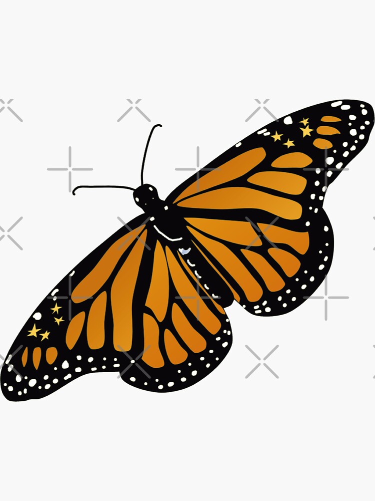 Monarch Butterfly Sticker For Sale By Mjm36 Redbubble 