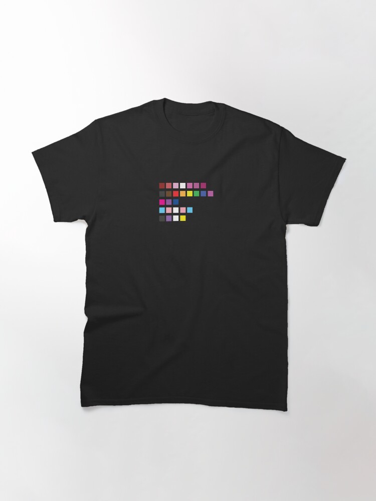 Thumbnail 3 of 7, Classic T-Shirt, LGBTQ Pride Squares | Subtle Minimalist LGBTQ Pride Flag Colors designed and sold by averydavage.