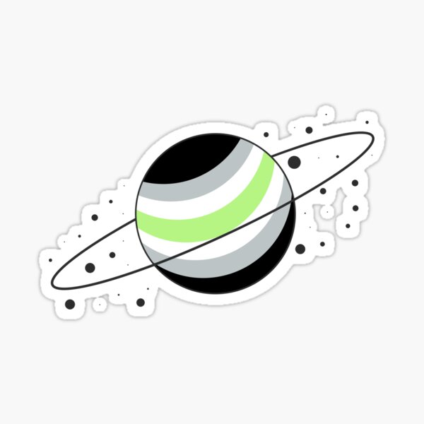 Agender Pride Planet Sticker