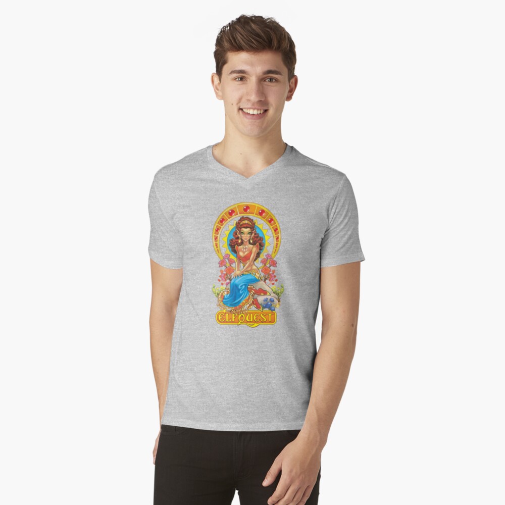Item preview, V-Neck T-Shirt designed and sold by elfquest.