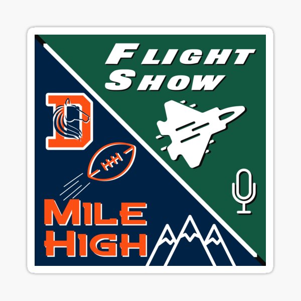 Mile High Flight Show Dual Logo Sticker For Sale By Mhfspodcast