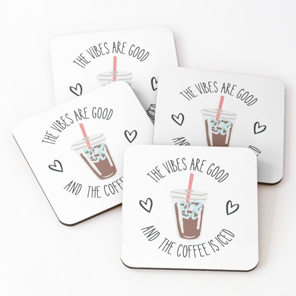 Item preview, The Vibes Are Good And The Coffee Is Iced , Morning Coffee, coffee lovers designed and sold by ExcitedMood.