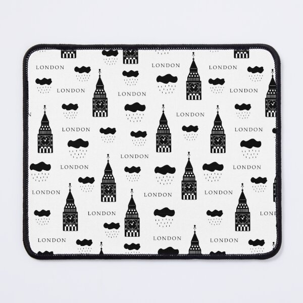 Item preview, London, monochrome seamless pattern designed and sold by OM-lova.
