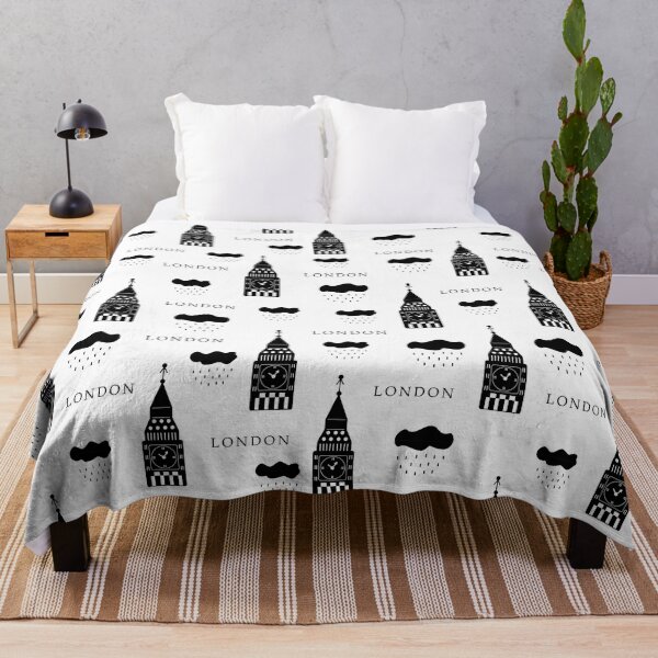 Item preview, London, monochrome seamless pattern designed and sold by OM-lova.