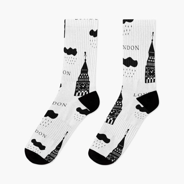 Item preview, London, monochrome seamless pattern designed and sold by OM-lova.