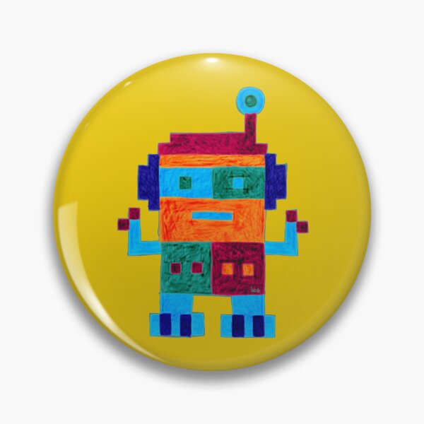 Item preview, Robot 2 (yellow background) designed and sold by MentaLee.