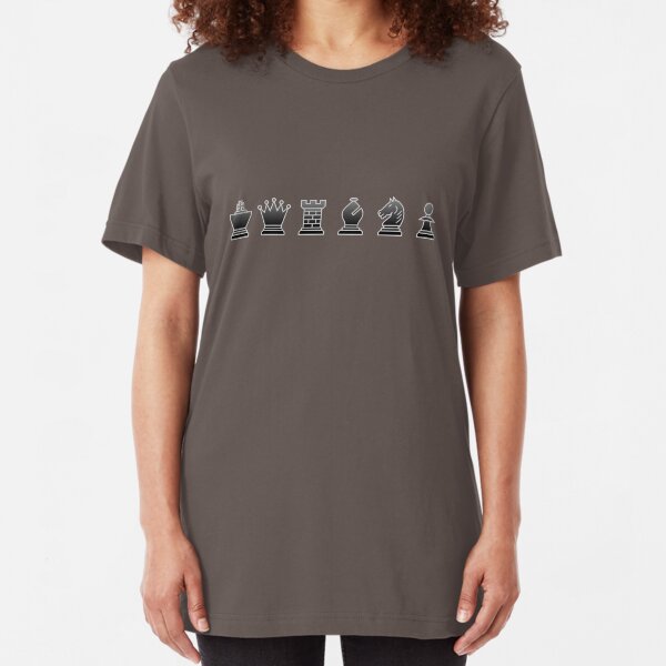 Chess - Black pieces Slim Fit T-Shirt