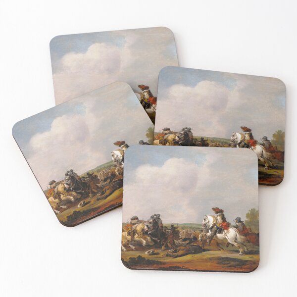 Item preview, Battle Scene | Johannes Lingelbach | 1652 Renaissance Dutch Golden Age Art designed and sold by CJET.