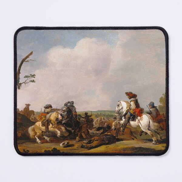 Item preview, Battle Scene | Johannes Lingelbach | 1652 Renaissance Dutch Golden Age Art designed and sold by CJET.