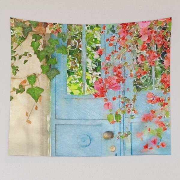 Item preview, Turquoise Blue Cottage Door designed and sold by ChezLorraines.