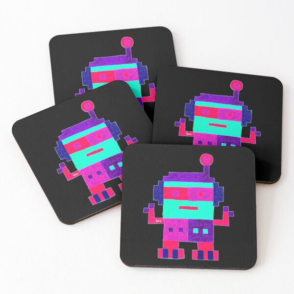 Item preview, Robot 3 (black background) designed and sold by MentaLee.