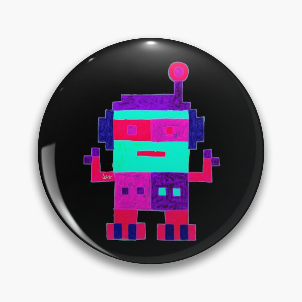 Item preview, Robot 3 (black background) designed and sold by MentaLee.