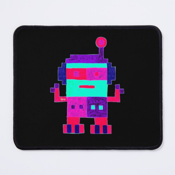 Item preview, Robot 3 (black background) designed and sold by MentaLee.