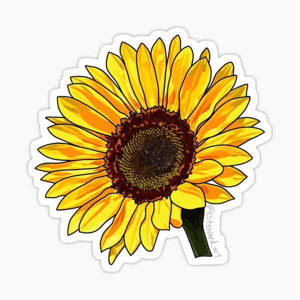 2 x Heart Stickers 7.5 cm Sunflower Terrarium Plant Flowers  #14830 