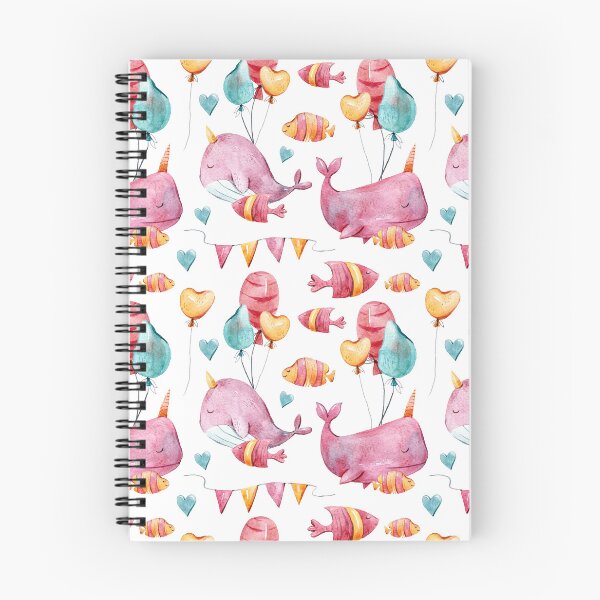 Item preview, Watercolor pink and yellow whale print, kids summer illustration designed and sold by tiana-geo.