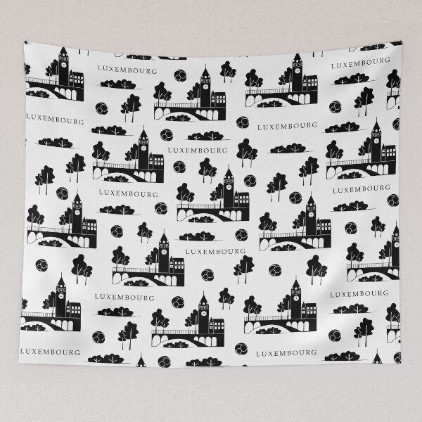 Item preview, Luxembourg, monochrome seamless pattern designed and sold by OM-lova.