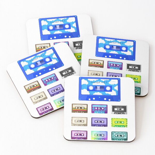 Item preview, set of Retro mixtape Cassette tapes 80's 90's designed and sold by indiVisibl.