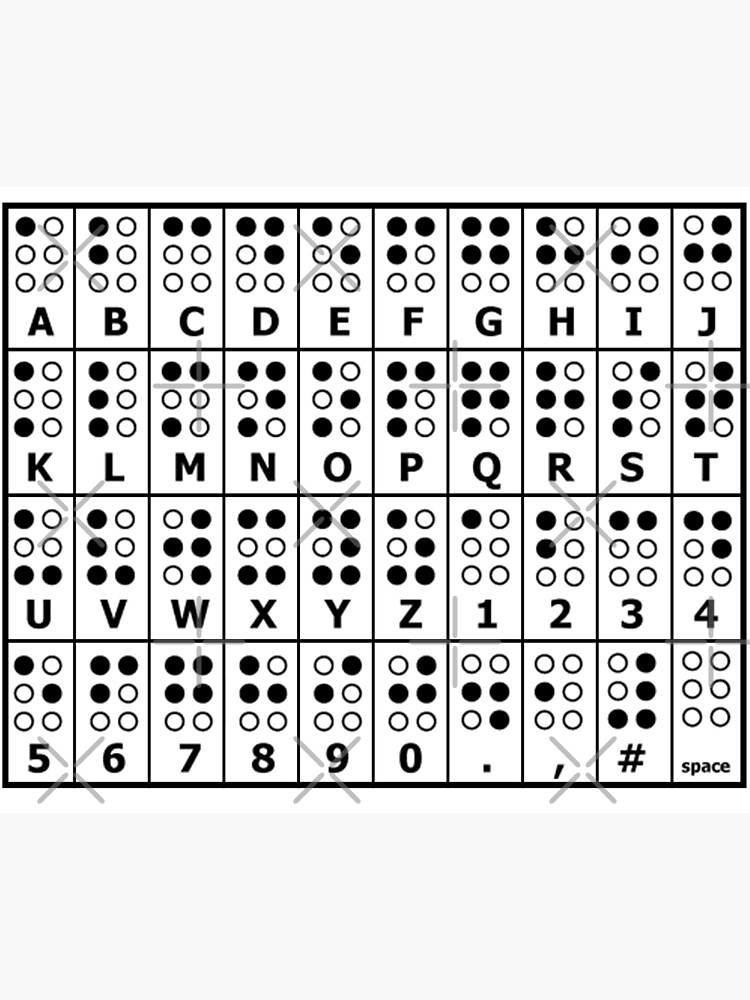 "Braille Alphabet Garment, Beautiful Visually Impaired Gift, Cool