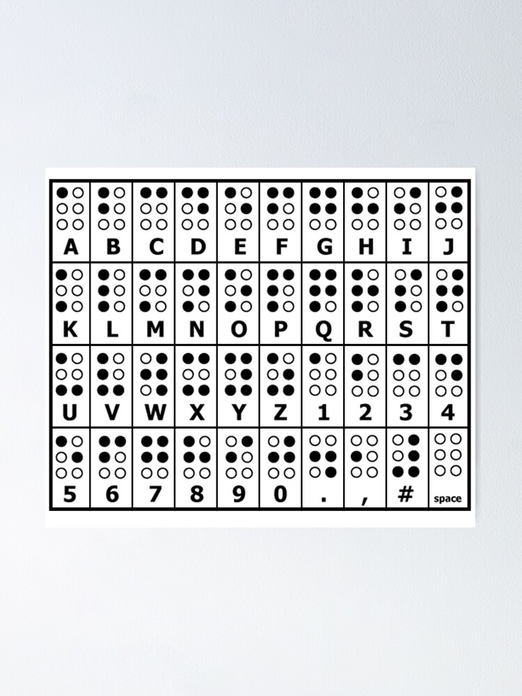 "Braille Alphabet Garment, Beautiful Visually Impaired Gift, Cool