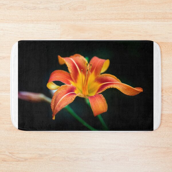 Item preview, Orange lily on black background designed and sold by olena2552.