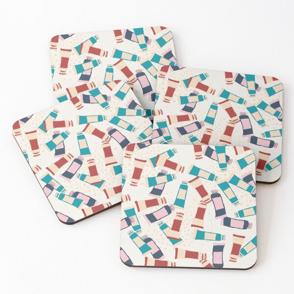 Item preview, paint tubes (blue, pink, red, cream) designed and sold by kim tang.