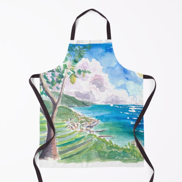 Item preview, Minori Amalfi Coast with Lemon Tree and Blue Mediterranean designed and sold by artshop77.