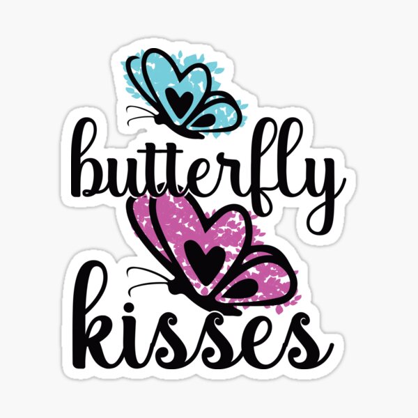 "Butterfly kisses" Sticker for Sale by MarykeBotha Redbubble