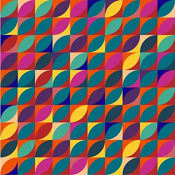 Artwork thumbnail, Colorful Geometric Pattern by DancingBuddha