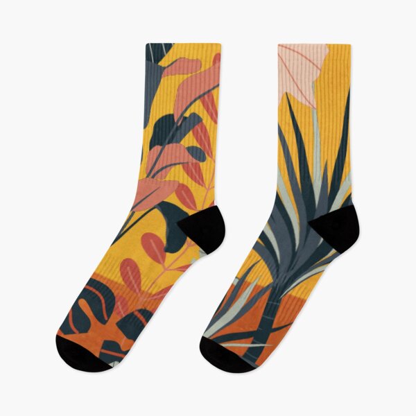 Item preview, Colorful Tropical Jungle Leaves Pattern Design designed and sold by antevasinart.