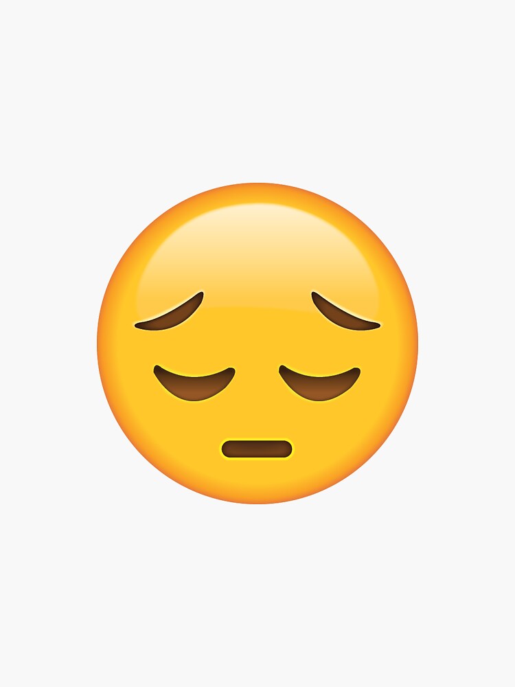 Sad Face Emoji Sticker By Dmentes Redbubble