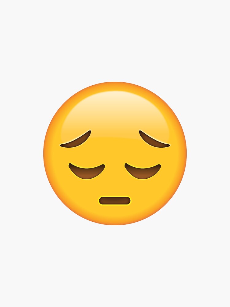 "Sad Face Emoji" Sticker by dmentes | Redbubble