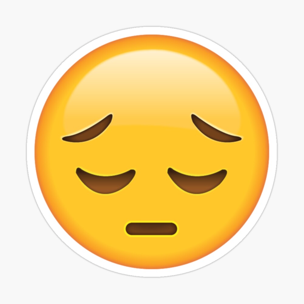 Sad Face Sigh Sticker for iOS & Android