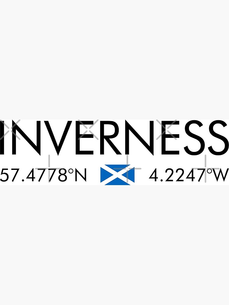 "Scotland Inverness City Coordinates" Art Print for Sale by n0madd