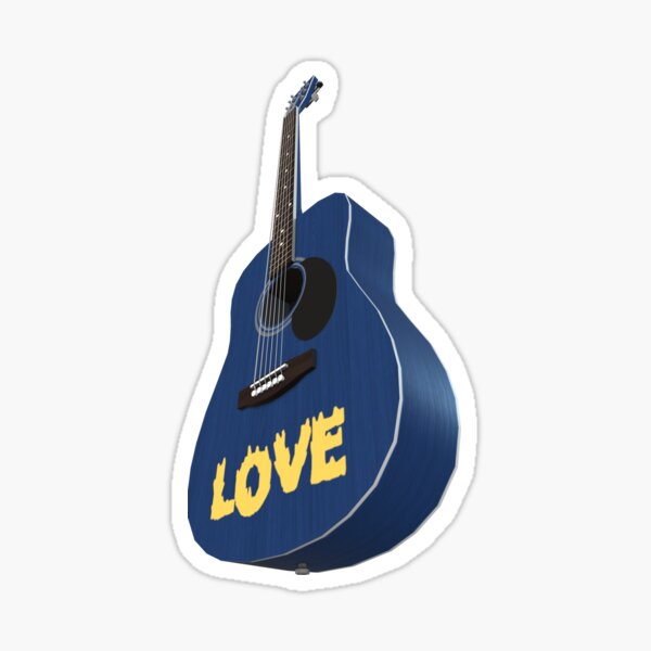 Blue Guitar – Music be the food of love Sticker