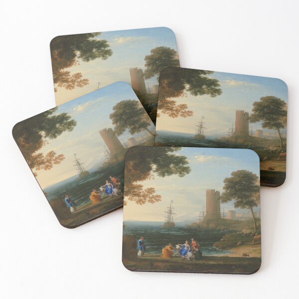 Item preview, Coast View with the Abduction of Europa | Claude Lorrain | 1645 Renaissance Greek Mythology Art designed and sold by CJET.