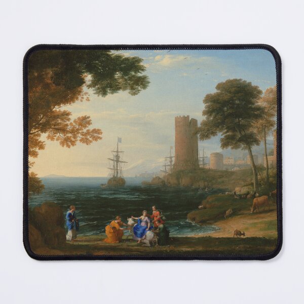 Item preview, Coast View with the Abduction of Europa | Claude Lorrain | 1645 Renaissance Greek Mythology Art designed and sold by CJET.