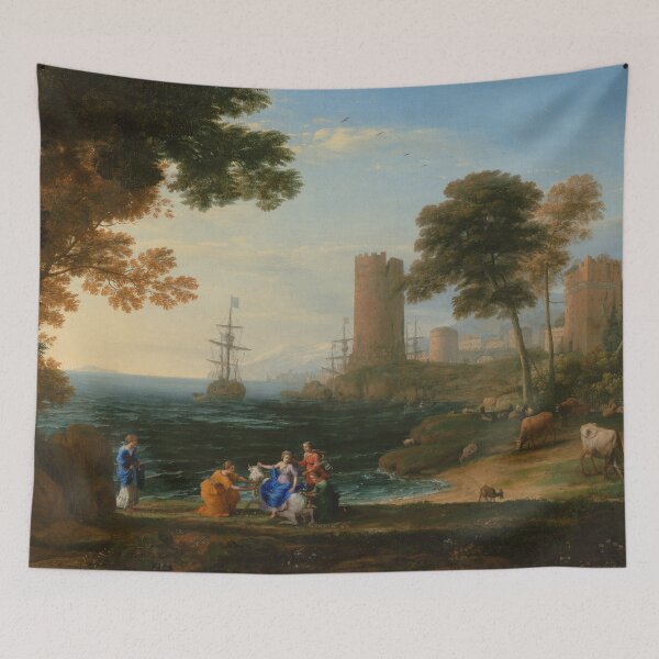 Item preview, Coast View with the Abduction of Europa | Claude Lorrain | 1645 Renaissance Greek Mythology Art designed and sold by CJET.