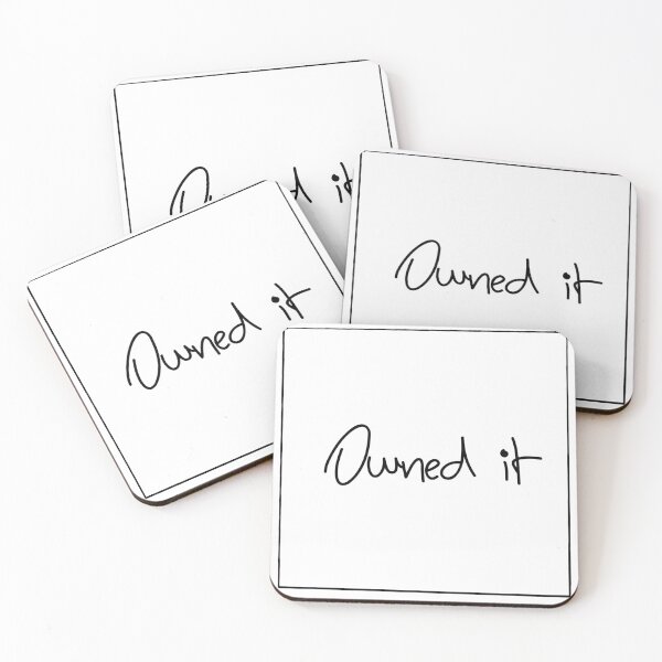 Item preview, “Owned it”, slogan saying trend designed and sold by Ruth King.