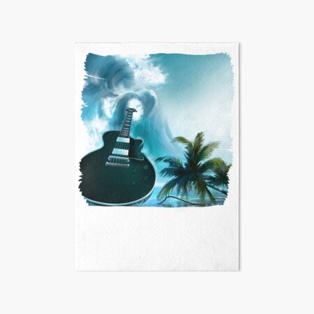 “Beachside Guitar” Art Board Print by MikeGroe | Redbubble