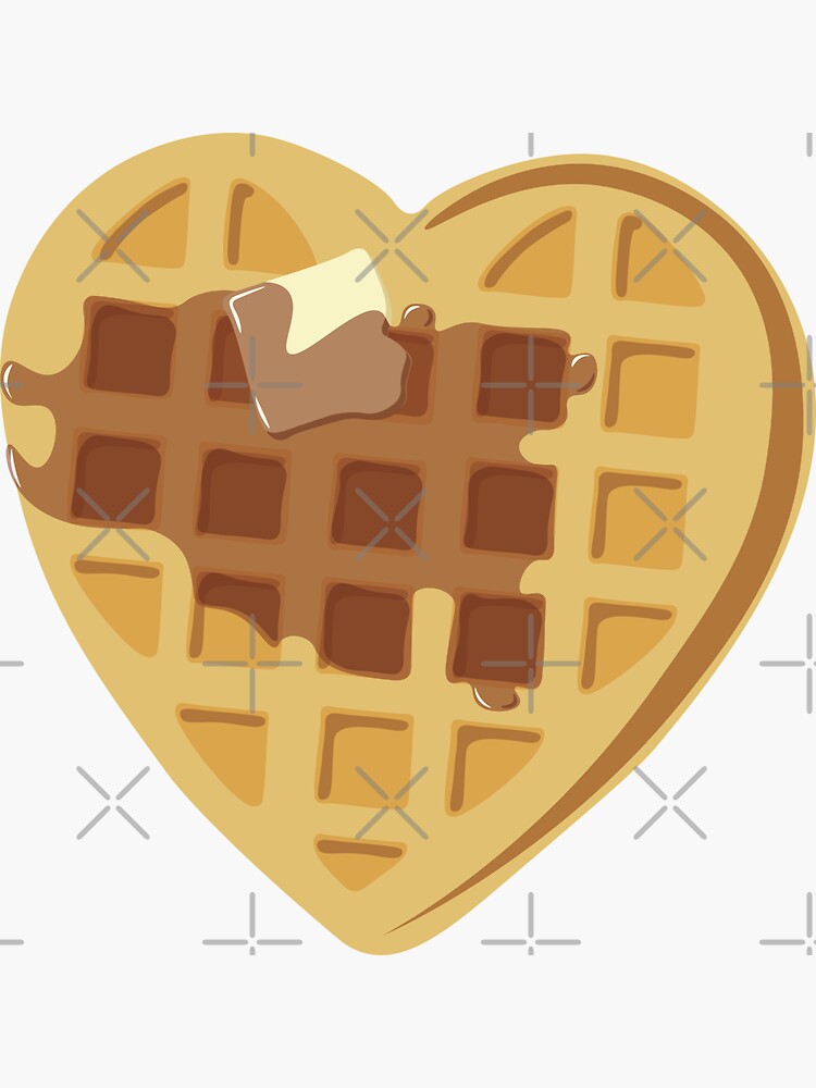 "Waffle Love" Sticker for Sale by wildsimplicity Redbubble