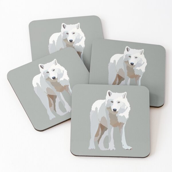 Item preview, A is for Arctic Wolf,Wolf Illustration – Majestic Wild Canine Wildlife Art designed and sold by PrettylittlepastelUk.