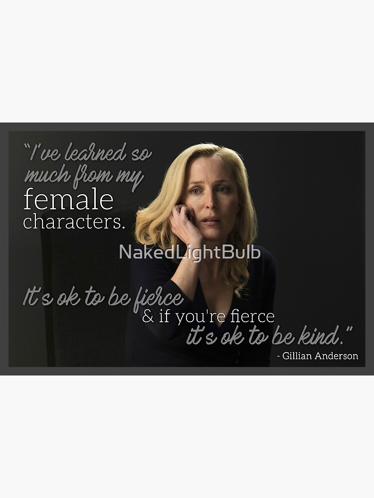 Gillian Anderson Female Characters Quote Premium Matte Vertical Poster ...