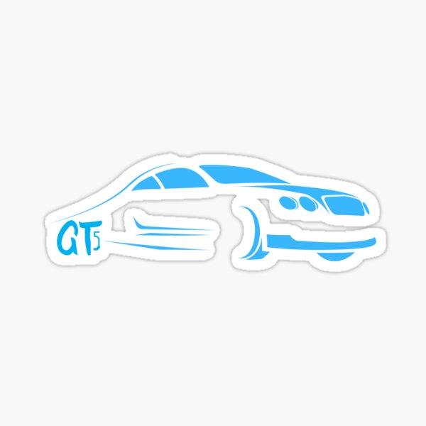 A Minimalist Caricature Of A Gt Car Sticker For Sale By Manm01