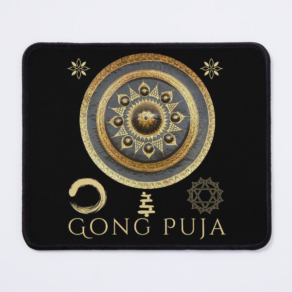 Item preview, Gong Puja With Mandala Style & Symbols Design designed and sold by EarthArtDesigns.