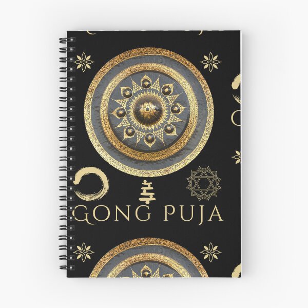 Item preview, Gong Puja With Mandala Style & Symbols Design designed and sold by EarthArtDesigns.